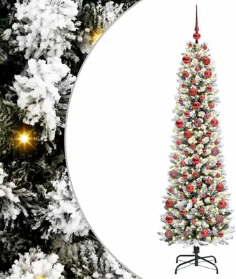 Produktbild von vidaXL Künstlicher Weihnachtsbaum mit 300 LEDs mit Ständer Weiß 180 cm