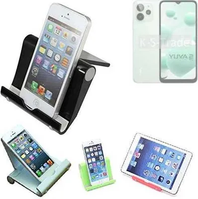Produktbild von K-S-Trade Handy-Ständer kompatibel mit Lava Yuva 2 Pro faltbarer Tischständer Smartphone Tablet Halterung Reise
