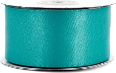 Produktbild von Doppelseitiges Satinband 38mm x 20m Rolle Türkis