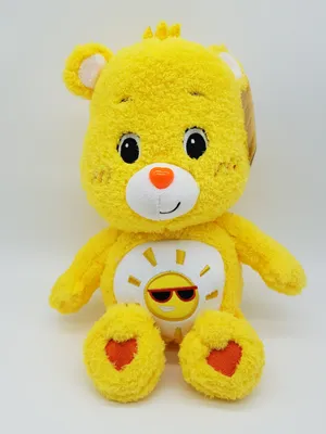 Produktbild von Sonnenscheinbärchi (Funshine Bear) – Care Bears Kuscheltier 32 cm – super soft, flauschig, HQ Glücksbärchis Plüsch