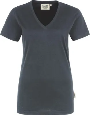 Produktbild von HAKRO Damen V-Shirt Classic anthrazit 5XL