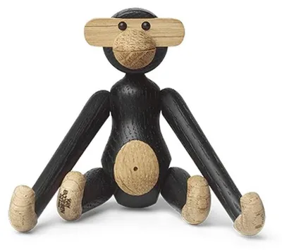 Mini-Affe aus Eichenholz, 9,5 cm