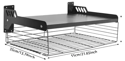 Productafbeelding van Magnetronplank, wandmontage, ruimtebesparende opbergoplossing, zwart
