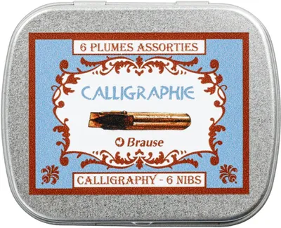 Productafbeelding van Brause Box met 6 kalligrafiepennen, zwart