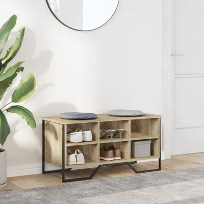 Produktbild von Schuhschrank aus Holzwerkstoff in Sonoma-Eiche, 90 x 38 x 45,5 cm