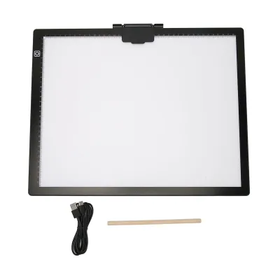 Produktbild von A3-Tracing-Leuchtkasten, 5 V/2 A, 6500 K, 6-stufige Einstellung, LED-Leuchtpad mit Magnetclip für Strassmalerei, Skizzieren