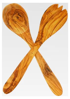 Produktbild von Salatbesteck, 2-teilig, aus Olivenholz, 29 x 6,5 x 2,3 cm