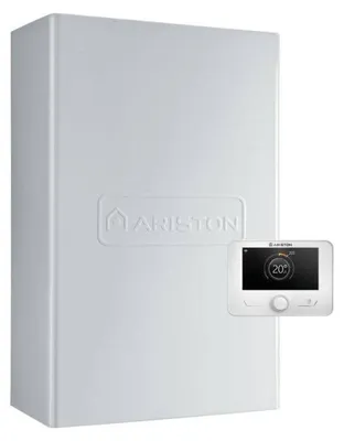 Image de Chaudière à condensation Ariston, modèle CARES PREMIUM EXT 30, pour installation extérieure, fonctionnant au méthane, puissance de 29 kW