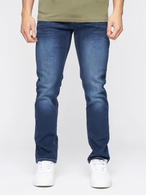 Produktbild von Crosshatch - "Farrowed" Jeans für Herren BG695 (38S) (Dunkle Waschung)