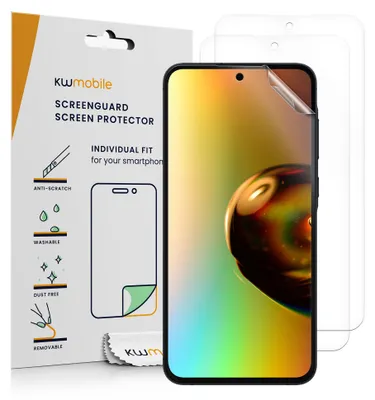 Produktbild von kwmobile 3x Displayschutzfolie kompatibel mit Samsung Galaxy A55 5G Folie - klare Schutzfolien Set in transparent