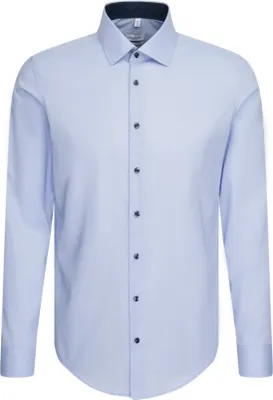Produktbild von Seidensticker BUSINESS Herren Hemd Langarm Kent Slim Hellblau 38