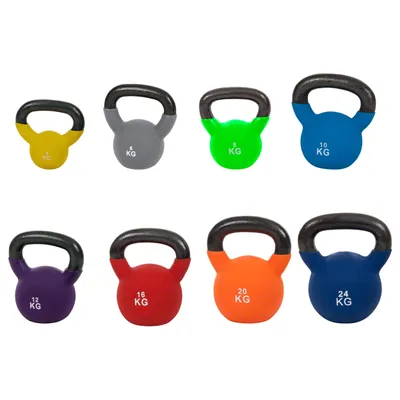 Immagine prodotto di Kettlebell, palla manubrio, palla peso, allenamento con i pesi, manubrio, set di 8 pezzi: 4-24 kg