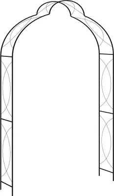 Obrázek produktu pro Zahradní oblouk černý 150 x 34 x 240 cm železný