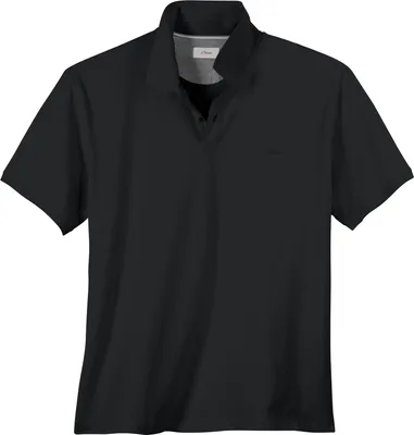 Produktbild von s.Oliver Übergrößen Basic Stretch-Poloshirt schwarz