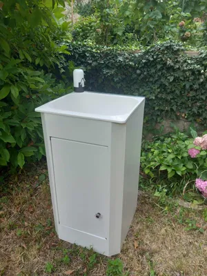 Produktbild von Mobiles Spülbecken Garten Waschbecken Camping Wohnwagen Spülbecken verzinktes Blech
