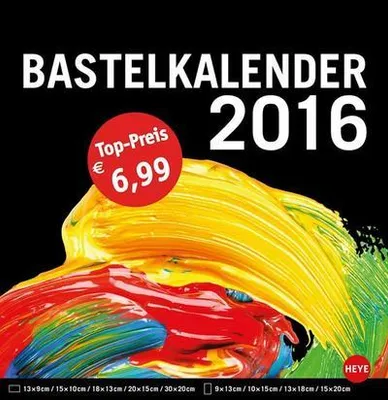 Produktbild von Bastelkalender 2016 groß schwarz