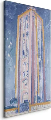 Immagine prodotto di Quadro in tessuto non tessuto - Faro vicino a Westkapelle (Piet Mondrian) 30x60 cm Riproduzioni l-G-10343-b-a