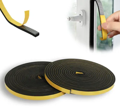 Imagen del producto de Burlete de espuma EPDM autoadhesivo - Sellado para puertas y ventanas - 12 mm x 6 mm - 12 m