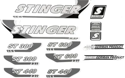 Produktbild von Fahrrad DEKOR Satz Aufkleber Rahmen frame Decal Sticker STINGER grau
