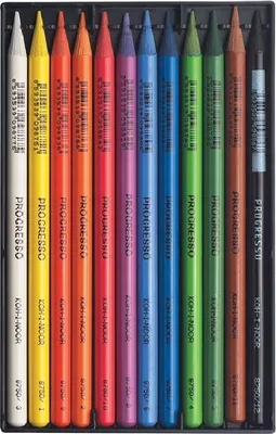 Immagine prodotto di Matite senza legno progresso 12 colori Koh-i-noor