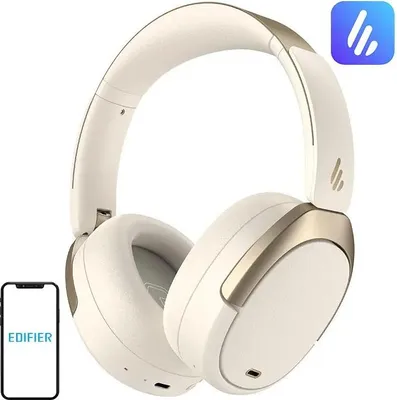 Obrázek produktu pro Edifier WH950NB, Bezdrátový, 20 - 40000 Hz, Hovory/hudba, 296 g, Sluchátka s mikrofonem, Slonovinová