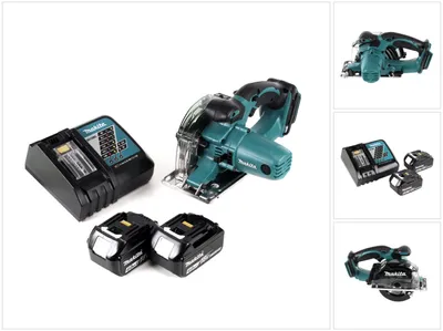 Produktbild von Makita DCS 552 RM 18 V Akku Metall Handkreissäge 136 mm + 2x 4,0 Ah Akku und Ladegerät + Sägeblatt und Schutzbrille