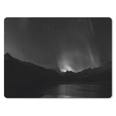Produktbild von MuchoWow® Mauspad Mousepad Berge - Nordlichter - Weltraum 40x30 cm - Mousepads - Maus Mat - Pad - Mausunterlage - Anti Rutsch