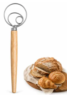 Deense Teiggarde mit 4 Lussen, Edelstahl, Holzgriff