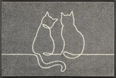 Produktbild von wash+dry Fußmatte Lovetails grau 50x75 cm"