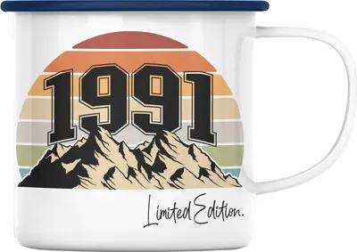 Produktbild von Trendation - 30. Geburtstag Emaille Tasse Frau Mann Geschenk 30er 30 Mutter Vater Männer Frauen Lustig Geschenke Geschenkidee (Blau)