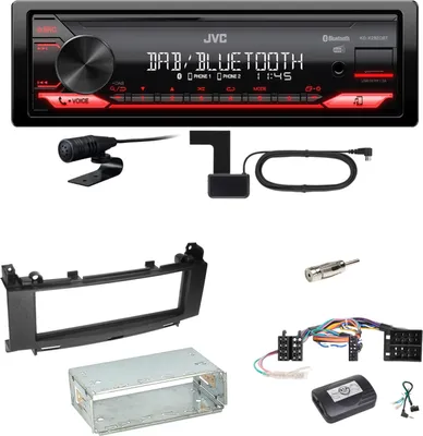 Produktbild von JVC KD-X282DBT Bluetooth DAB Einbauset für Mercedes A B Klasse W169 W245