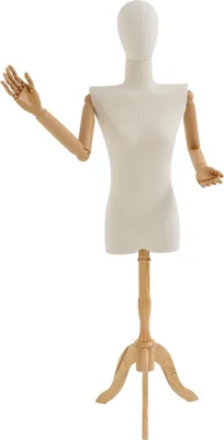 Immagine prodotto di Manichino a figura intera, regolabile in altezza, proporzioni realistiche, colore legno