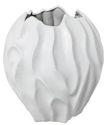Keramik-Tafelvaas, Weiß, 26,5 x 24 x 23 cm