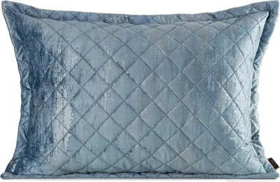 Image de EUROFIRANY | Taie d'oreiller - 50x70 cm - Housse de coussin de canapé bleu - Velours moderne