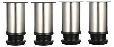Zdjęcie produktu dla Zestaw 4 regulowanych nóg meblowych ze stali nierdzewnej 80 mm
