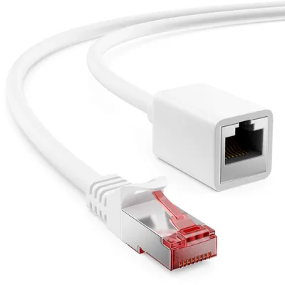 Produktbild von deleyCON 0,5m Cat6 LAN Patchkabel Verlängerung RJ45 S/FTP - Weiß