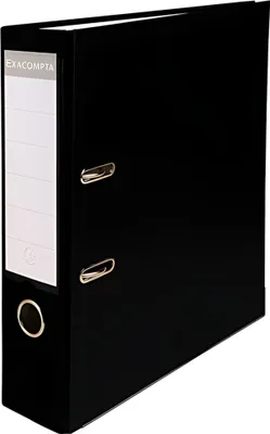 Image de Exacompta 918401B classeur PP 2 anneaux dos 80mm A4 surdimensionné noir