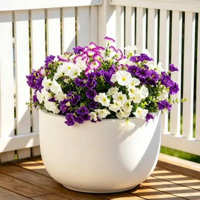 Image de Fleurs artificielles, lot de 9, résistantes aux UV, résistantes aux intempéries, en plastique, pour jardin et balcon
