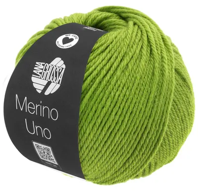 Produktbild von Lana Grossa MERINO UNO 50 g extrafeine Wolle mit Superwash-Ausrüstung 125 m Farbe 021 - Apfelgrün, KI-generiertes Bild