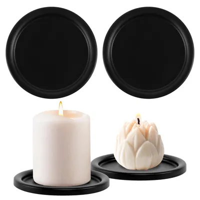 Kerzenhalter 4er-Set, schwarz, Eisen, für Kerzen bis Ø 10 cm