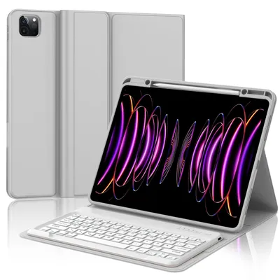 Produktbild von Hülle mit Tastatur für Pro 6 5 4 3 Generation Gray Pro 12 9 Hülle mit Tastatur