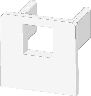 Produktbild von ISOLED Endkappe EC219 weiß für LED Fliesenprofil UP8, mit Kabeldurchführung