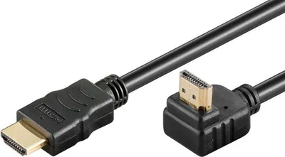 Zdjęcie produktu dla Goobay 3m HDMI G-90°, 3 m, HDMI Typu A (Standard), HDMI Typu A (Standard), Czarny