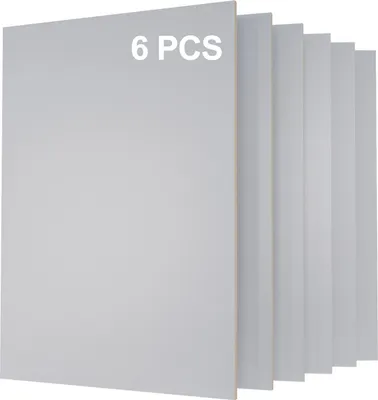 Obrázek produktu pro 6 kusů 3 mm 297 x 210 mm A4 Barevně stálá překližka pro modelářství, laserové řezání a gravírování, bílá