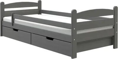 Obrázek produktu pro Jednolůžková postel 90x200 GASTON se šuplíky - antracit