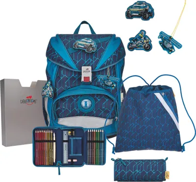 Produktbild von DerDieDas Schulrucksack Set 5-tlg. Ergoflex Blue Speed 2023