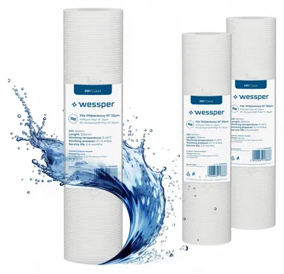 Produktbild von 3x Wasserfilter Vorfilter Filtereinsatz Sedimentfilter 10"- 20 Micron