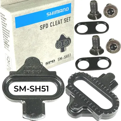 Produktbild von Shimano SPD MTB Pedal Cleats Set SM-SH51 schwarz (ohne Gegenplatte)