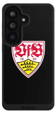 Produktbild von NIVOCASE Handyhülle für Samsung Galaxy S26  Hülle NIVOpure Case Schwarz Offizielles Lizenzprodukt VfB Stuttgart Wappen