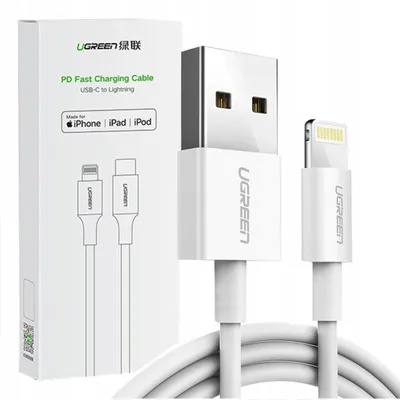 Immagine prodotto di Cavo Lightning nichelato Ugreen Mfi 1M Us155 (bianco)